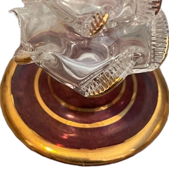 Hand Blown & Decorated Gold Gilt Egyptian Glass Perfume Bottle - Picture 3 of 15